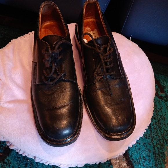 Coach Oxford Lace Shoes J 033 Black Wool Upper & Leather Lining Women's 7B - Picture 3 of 7